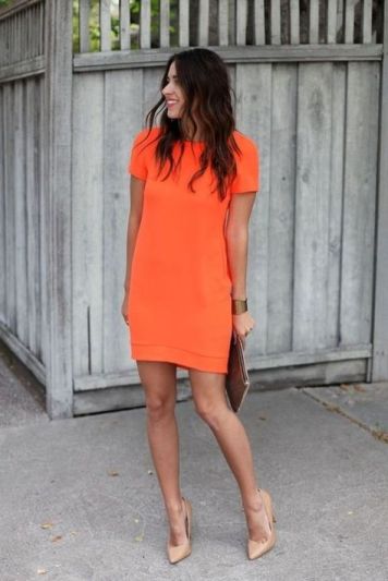 spring orange dress #spring orange dress #orange dress