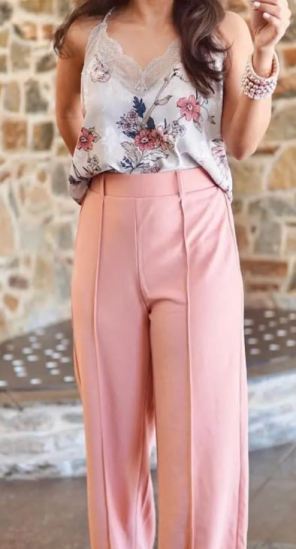 wide leg pants with camisole #wide leg pants #women's camisole #wide leg pants outfit